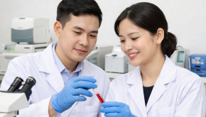 Hai kỹ thuật viên trong phòng thí nghiệm